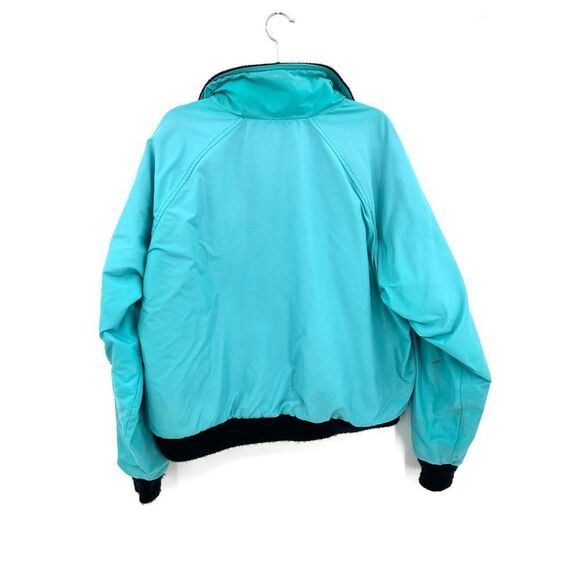 WOOLRICH Mens Teal Blue Vintage Retro Full Zip Fleece Lined Outdoor Jacket Large - Picture 2 of 7